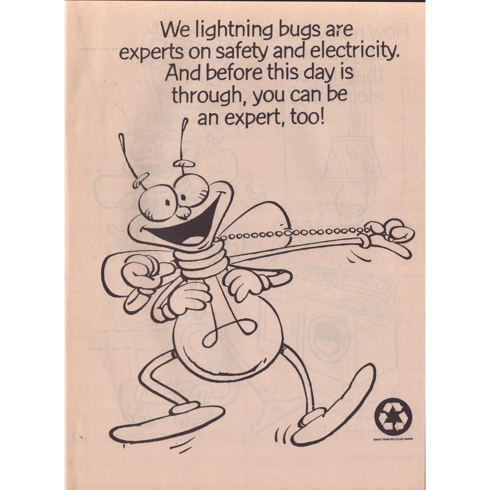 Louie the Lightning Bug We're Talking Electricity Alabama Power Activity Book - Picture 3 of 3